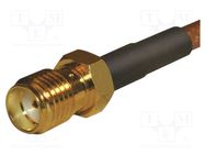 Connector: SMA; plug; female; straight; 50Ω; soldering,crimped AMPHENOL RF