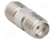Adapter; SMA female,both sides; Insulation: PTFE; 50Ω; 18GHz AMPHENOL RF
