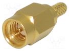 Plug; coaxial; male; straight; 50Ω; soldering,crimped; for cable AMPHENOL RF