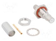 Connector: coaxial; socket; female; QMA; soldering,crimped; brass AMPHENOL RF