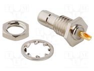 Socket; SMB; male; straight; 50Ω; soldering; PTFE; gold-plated AMPHENOL RF