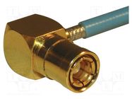 Connector: SMB; socket; female; angled 90°; 50Ω; soldering; PTFE AMPHENOL RF