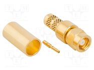 Plug; SMC; female; straight; 50Ω; soldering,crimped; for cable AMPHENOL RF