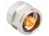 Connector: N; plug; male; straight; 50Ω; soldering; for cable; PTFE AMPHENOL RF