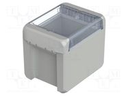 Enclosure: multipurpose; X: 80mm; Y: 113mm; Z: 90mm; BOCUBE; grey BOPLA