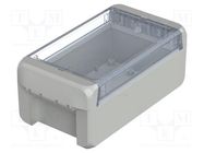 Enclosure: multipurpose; X: 80mm; Y: 151mm; Z: 60mm; BOCUBE; grey BOPLA