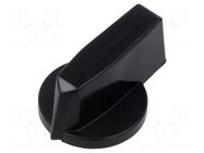 Knob; black; for 48x48mm front plate LOVATO ELECTRIC