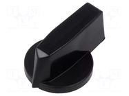 Knob; black; for 48x48mm front plate LOVATO ELECTRIC