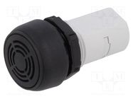 Sound signaller; 22mm; Ø22.5mm; IP40; 9÷15VAC; 9÷15VDC; black LOVATO ELECTRIC