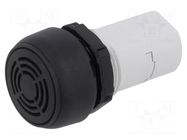 Signaller: sound; 22mm; Ø22.5mm; IP40; 9÷15VAC; 9÷15VDC; black LOVATO ELECTRIC