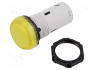 Control lamp; 22mm; Platinum; 24VAC; 24VDC; Kind: flat; yellow LOVATO ELECTRIC