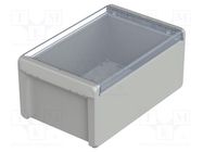 Enclosure: multipurpose; X: 170mm; Y: 271mm; Z: 120mm; BOCUBE; grey BOPLA