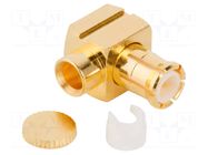 Connector: MCX; plug; male; angled 90°; 50Ω; soldering; for cable AMPHENOL RF