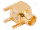 Socket; MCX; female; angled 90°; 50Ω; THT; on PCBs; PTFE; -65÷165°C AMPHENOL RF