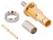 Connector: coaxial; socket; female; 1.0-2.3; soldering,crimped AMPHENOL RF