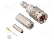 Plug; coaxial; male; straight; 75Ω; crimped; for cable; -65÷165°C AMPHENOL RF