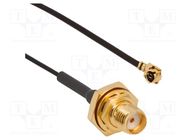 Cable; AMC female,SMA female; angled,straight; 0.15m AMPHENOL RF