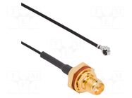 Cable; AMC female,RP-SMA male; angled,straight; 0.1m AMPHENOL RF