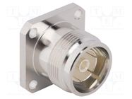 Connector: 4.3-10; female; flange (4 holes),for panel mounting AMPHENOL RF