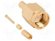 Plug; SMA; male; straight; 50Ω; 1.13 mm Micro-cable; for cable AMPHENOL RF