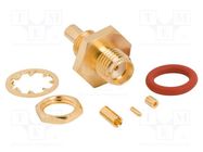 Connector: SMA; socket; female; straight; 50Ω; 1.32 mm Micro-cable AMPHENOL RF