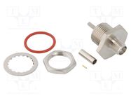 Socket; SMA; female; straight; 50Ω; Belden 83265,RG178,RG196; PTFE AMPHENOL RF