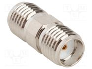 Adapter; SMA female,both sides; Insulation: PTFE; 50Ω; brass AMPHENOL RF