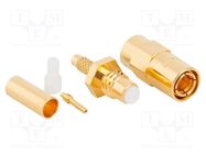 Connector: SMB; socket; female; straight; 50Ω; soldering,crimped AMPHENOL RF