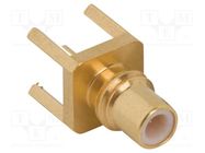 Socket; SMC; male; straight; 50Ω; THT; for cable; PTFE; gold-plated AMPHENOL RF