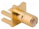 Socket; SMB; male; straight; 50Ω; SMT; for cable; PTFE; gold-plated AMPHENOL RF