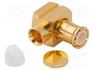 Connector: MCX; plug; male; angled 90°; 50Ω; soldering; for cable AMPHENOL RF