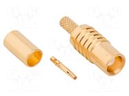 Connector: MCX; plug; female; straight; 50Ω; crimped; for cable AMPHENOL RF