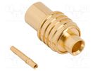 Plug; MCX; female; straight; 50Ω; soldering; for cable; PTFE AMPHENOL RF
