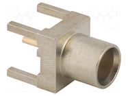 Connector: MCX; socket; female; straight; 75Ω; THT; on PCBs; PTFE AMPHENOL RF