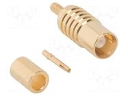 Connector: MCX; plug; female; straight; 50Ω; crimped; for cable AMPHENOL RF