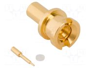 Connector: coaxial; socket; male; SMPM; soldering; straight; brass AMPHENOL RF