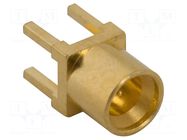 Connector: coaxial; socket; male; SMPM; THT; on PCBs; straight; 50Ω AMPHENOL RF
