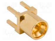 Connector: coaxial; socket; male; straight; 50Ω; THT; on PCBs; 40GHz AMPHENOL RF