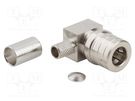Plug; coaxial; male; angled 90°; 50Ω; soldering,crimped; for cable AMPHENOL RF