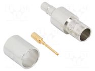 Connector: coaxial; plug; female; QMA; soldering,crimped; straight AMPHENOL RF
