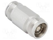 Adapter; 4,3-10 female,both sides; Insulation: PTFE; 50Ω; 6GHz AMPHENOL RF