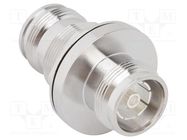 Adapter; 4,3-10 female,both sides; Insulation: PTFE; 50Ω; IP67 AMPHENOL RF