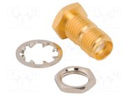 Adapter; AMC4 female,SMA female; Insulation: PTFE; 50Ω; brass AMPHENOL RF