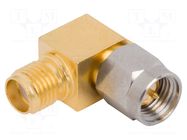 Adapter; SMA male,SMA female; Insulation: PTFE; 50Ω; brass; 22GHz AMPHENOL RF