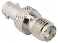 Adapter; HD-BNC female,SMA female; Insulation: PTFE; 50Ω; brass AMPHENOL RF