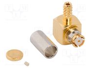 Connector: coaxial; plug; female; angled 90°; 50Ω; soldering; SMP AMPHENOL RF