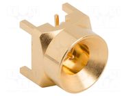 Connector: coaxial; socket; male; SMP; THT; on PCBs; straight; brass AMPHENOL RF