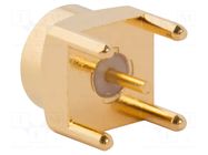 Connector: coaxial; socket; male; SMP; THT; on PCBs; straight; brass AMPHENOL RF