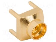 Connector: coaxial; socket; male; SMP; THT; on PCBs; straight; brass AMPHENOL RF