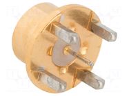 Connector: coaxial; socket; male; SMP; THT; on PCBs; straight; brass AMPHENOL RF